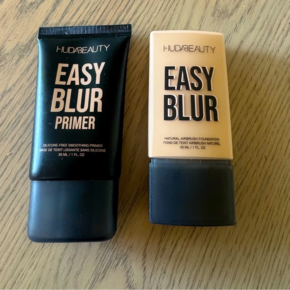 HUDA BEAUTY Easy Blur Airbrush Foundation (210B Chai) + Easy Blur Primer